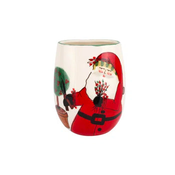 Vietri Old St. Nick Vase Small